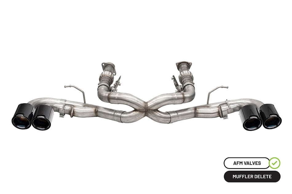3.0in. Muffler Delete Cat-Back Exhaust System With AFM Valve With 4.5in. Carbon