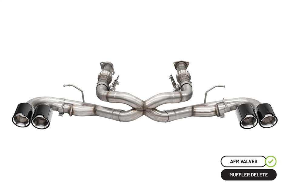 3.0in. Muffler Delete Cat-Back Exhaust System With AFM Valve With 4.5in. Carbon