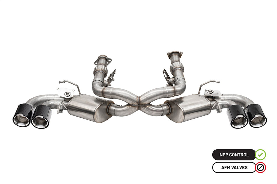 3.0in. Cat-Back Dual Rear Exit NPP Exhaust System With AFM Simulator With 4.5in.
