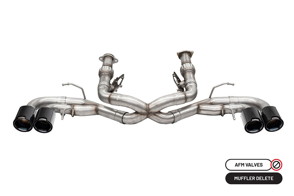 3.0in. Track Series Cat-Back Muffler Delete Exhaust System With 4.5in. Carbon Fi