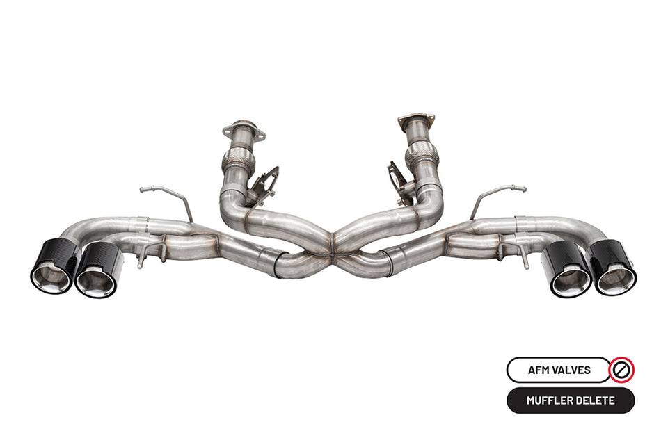 3.0in. Track Series Cat-Back Muffler Delete Exhaust System With 4.5in. Carbon Fi