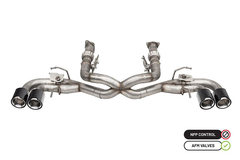 3.0in. Muffler Delete 4 Valve Cat-Back Exhaust System With NPP Sound Control Wit