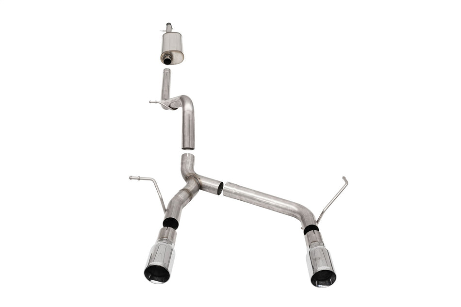 2.75in. Cat-Back Dual Rear Exit With Single 4.0in. Polished Flat Cut Tips