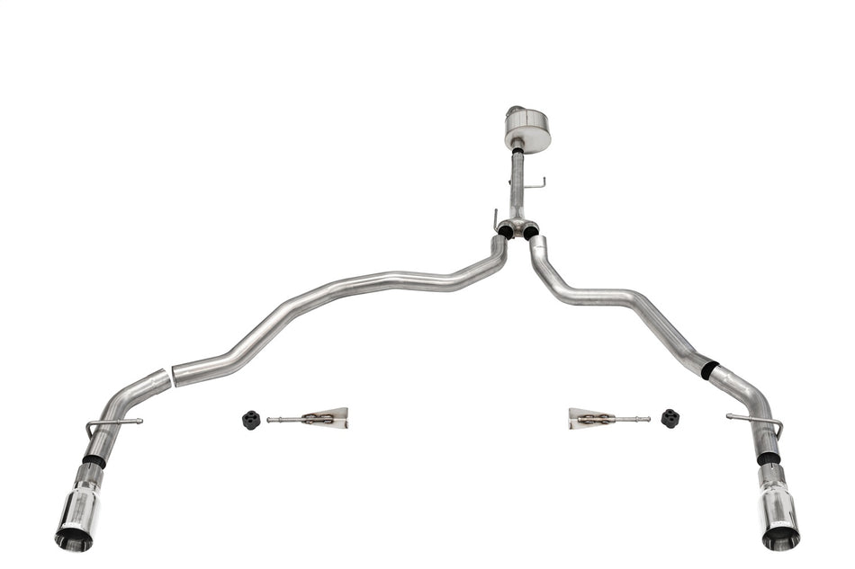 3.0in. Dual Rear Exit Catback Exhaust System With Flat Cut 4.0in. Dual Wall Tips