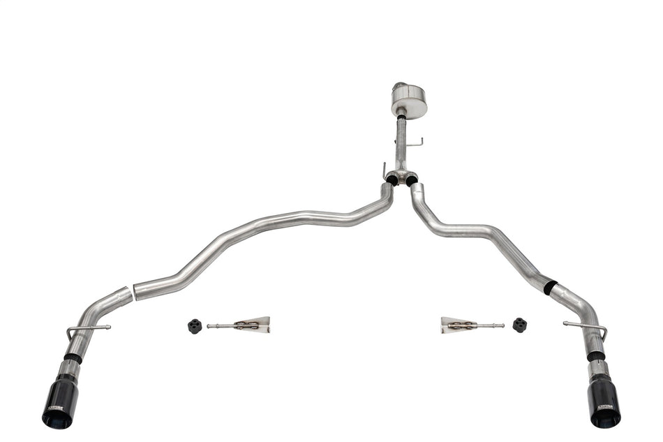 3.0in. Dual Rear Exit Catback Exhaust System With Flat Cut 4.0in. Dual Wall Tips