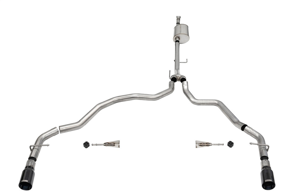 3.0in. Dual Rear Exit Catback Exhaust System With Flat Cut 4.0in. Dual Wall Tips