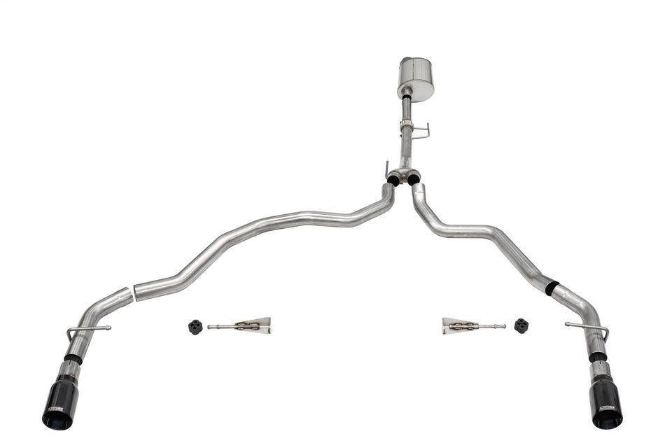 3.0in. Dual Rear Exit Catback Exhaust System With Flat Cut 4.0in. Dual Wall Tips