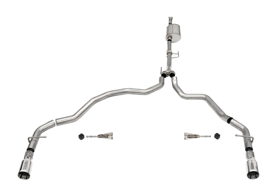 3.0in. Dual Rear Exit Catback Exhaust System With Flat Cut 4.0in. Dual Wall Tips