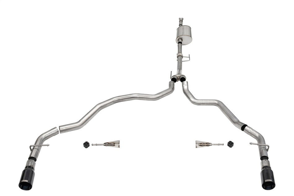3.0in. Dual Rear Exit Catback Exhaust System With Flat Cut 4.0in. Dual Wall Tips