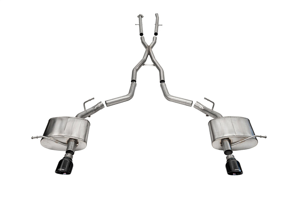 2.5in. Dual Rear Exit Cat-Back Exhaust System With Single 4.5in. Black PVD Pro-S