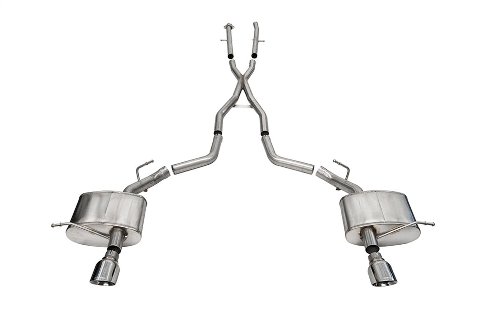 2.5in. Dual Rear Exit Cat-Back Exhaust System With Single 4.5in. Polished Pro-Se