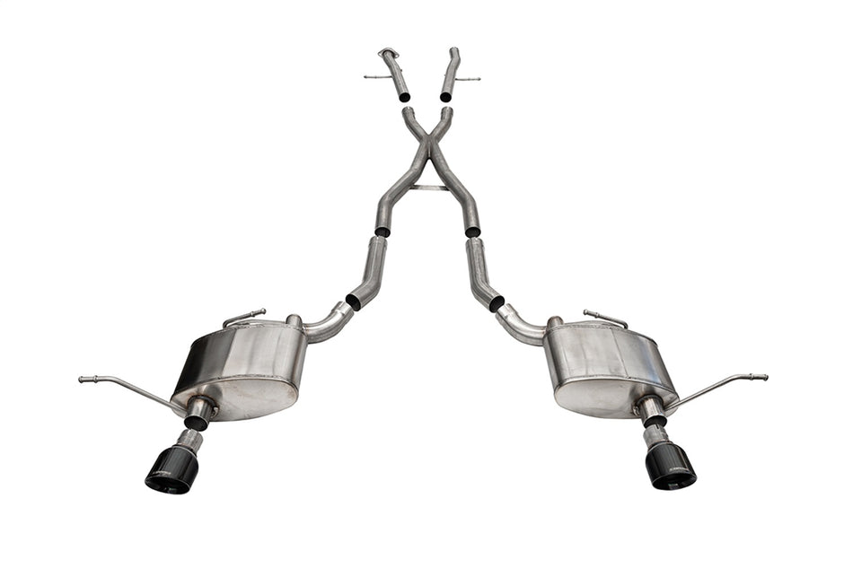 2.5in. Dual Rear Exit Cat-Back Exhaust System With Single 4.5in. Black PVD Pro-S