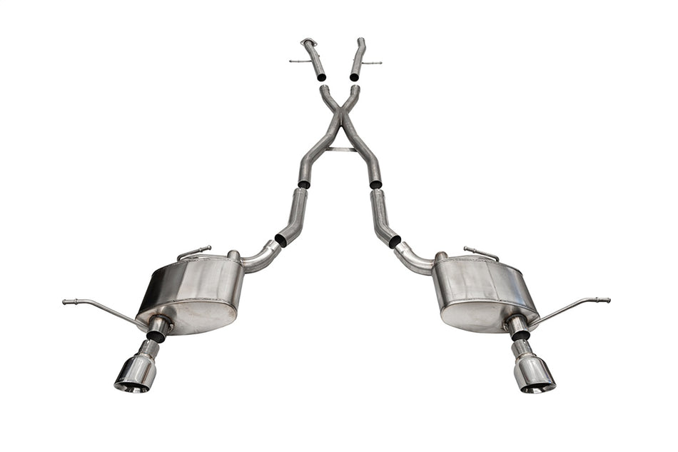 2.5in. Dual Rear Exit Cat-Back Exhaust System With Single 4.5in. Polished Pro-Se