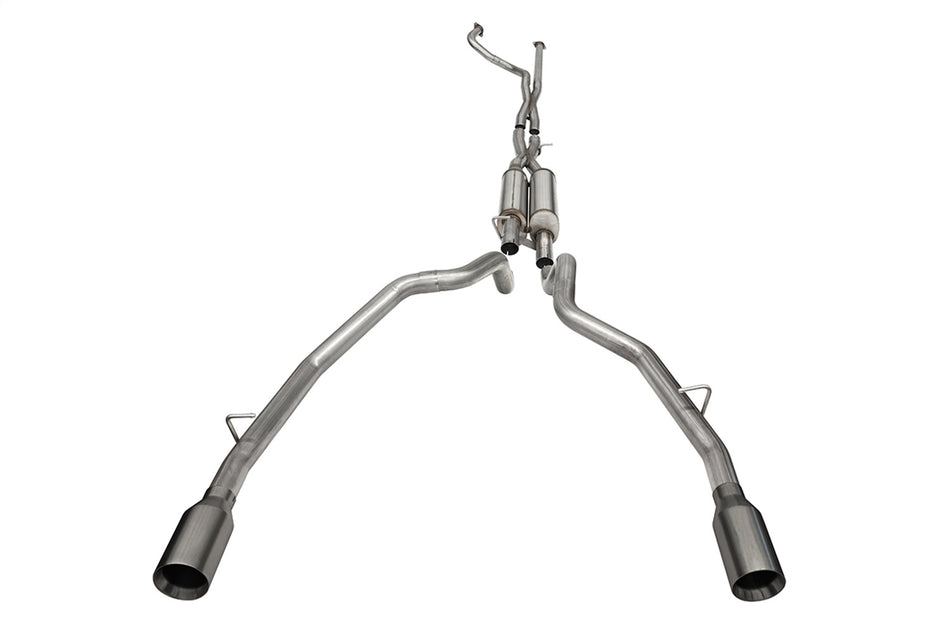 3.0in. True Dual Catback Exhaust System With Dual Rear Exit And Flat Cut 5.0in.