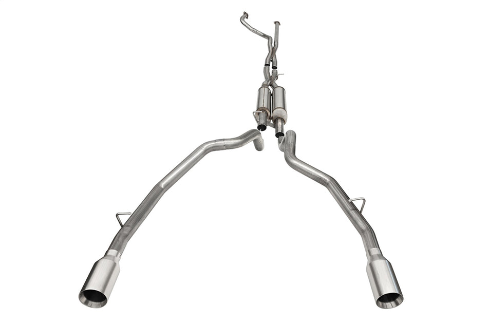 3.0in. True Dual Catback Exhaust System With Dual Rear Exit And Flat Cut 5.0in.