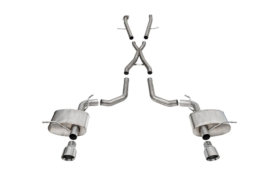 2.75in. Dual Rear Exit Cat-Back Exhaust System With Single 4.5in. Polished Pro S
