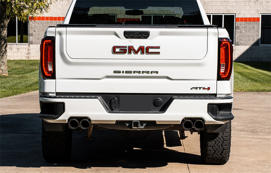 3.0in.-2.5in. Cat-Back Dual Rear Exit Exhaust System With Twin 4.0in. Black Powd