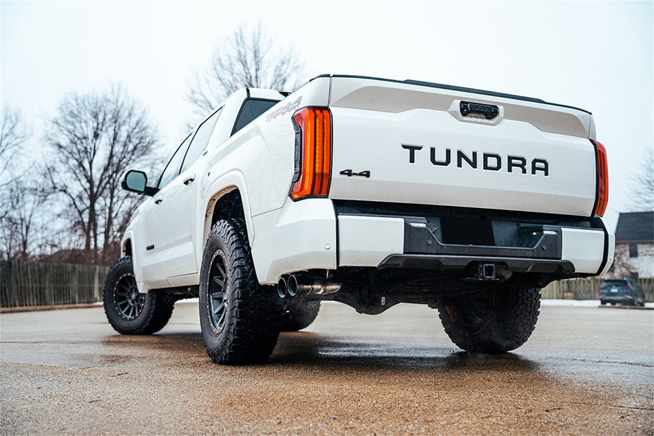 3in. Cat-Back Side Exit Exhaust System With Twin 4in. Black PVD Tips