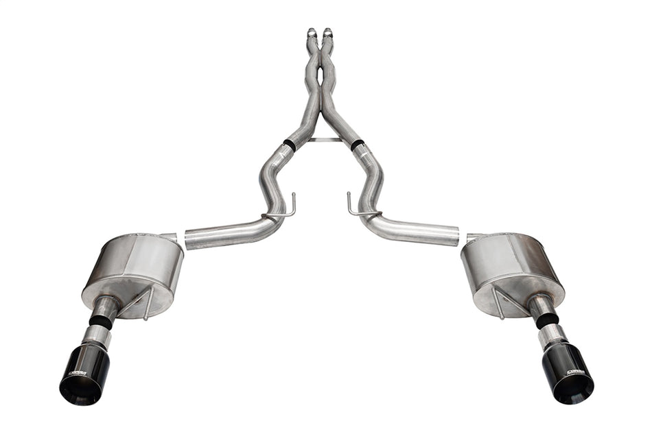 3.0in. Dual Rear Exit Cat-Back Exhaust System With 4.5in. Black PVD Straight Cut