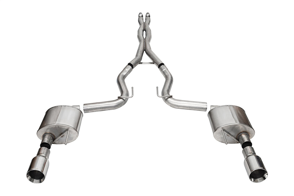 3.0in. Dual Rear Exit Cat-Back Exhaust System With 4.5in. Polished Straight Cut