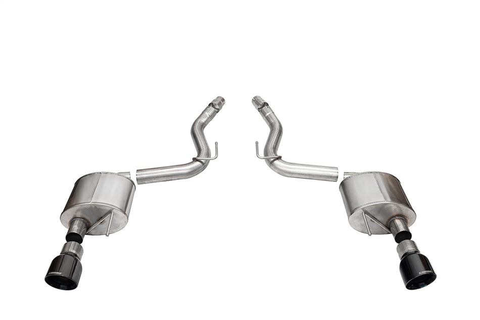 3.0in. Dual Rear Exit Axle-Back Exhaust System With 4.5in. Black PVD Pro Series