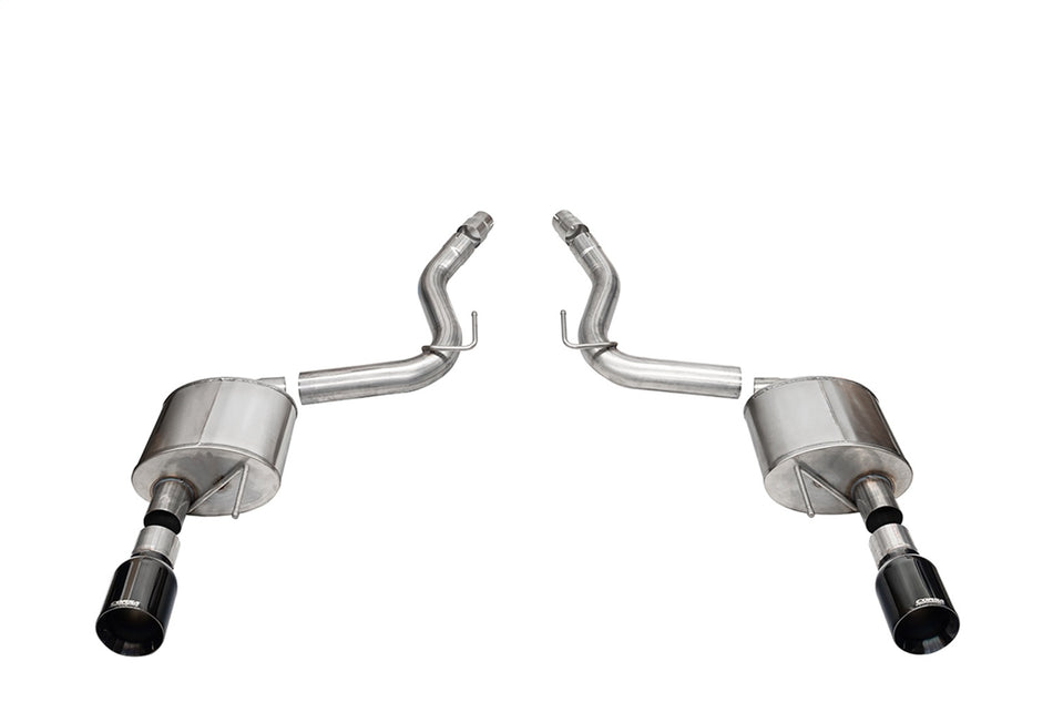 3.0in. Dual Rear Exit Axle-Back Exhaust System With 4.5in. Black PVD Straight Cu