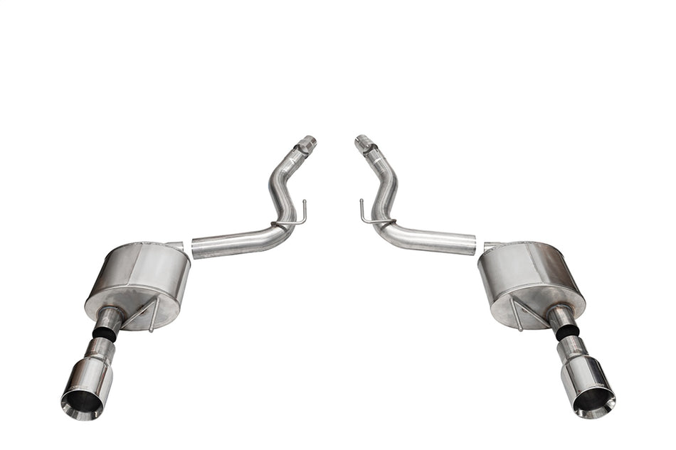 3.0in. Dual Rear Exit Axle-Back Exhaust System With 4.5in. Polished Straight Cut