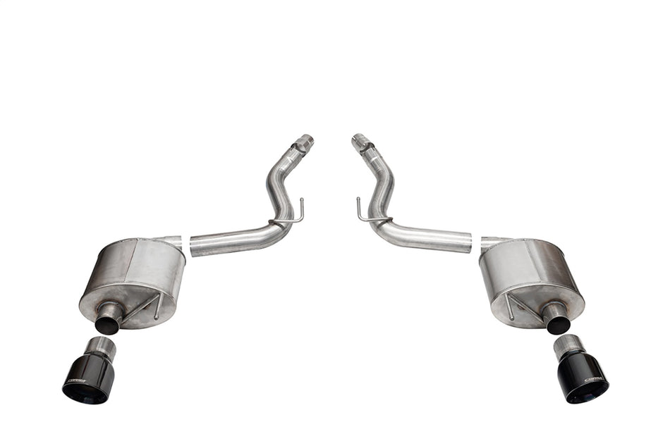 3.0in. Dual Rear Exit Axle-Back Exhaust System With 4.5in. Black PVD Pro Series