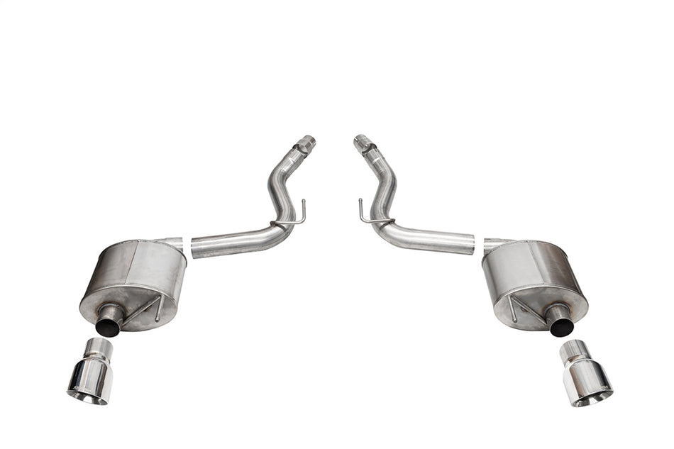 3.0in. Dual Rear Exit Axle-Back Exhaust System With 4.5in. Polished Pro Series T
