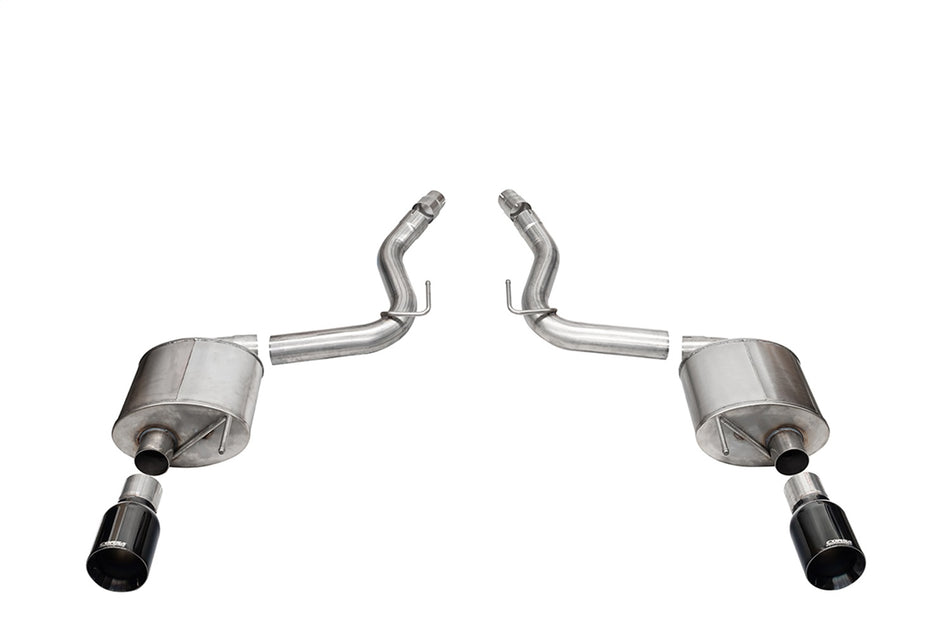 3.0in. Dual Rear Exit Axle-Back Exhaust System With 4.5in. Black PVD Straight Cu