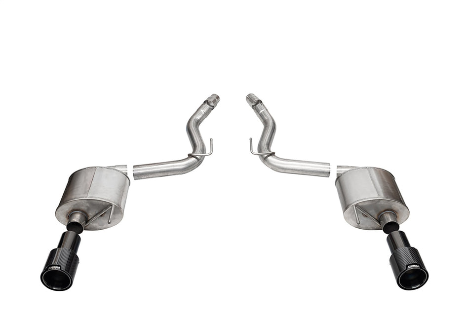 3.0in. Dual Rear Exit Axle-Back Exhaust System With 4.5in. Black PVD Pro Series