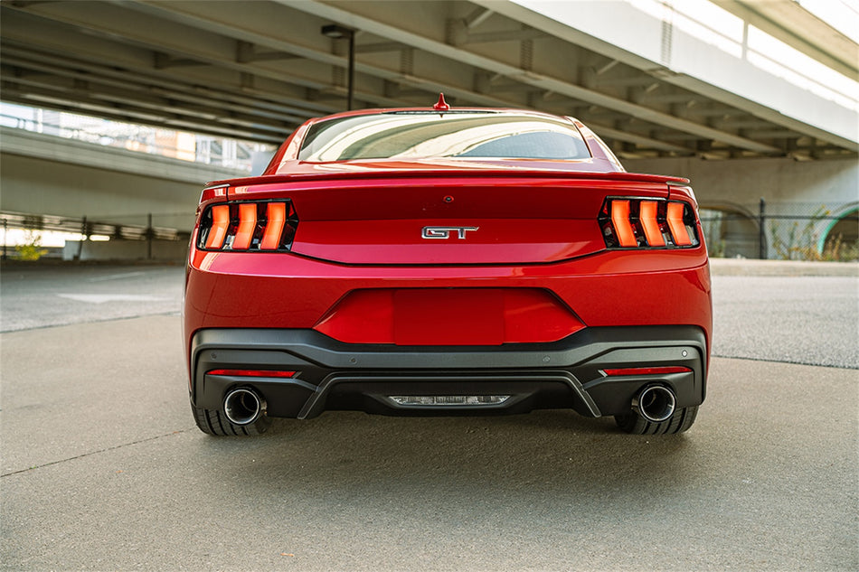 3.0in. Dual Rear Exit Axle-Back Exhaust System With 4.5in. Straight Cut Carbon F