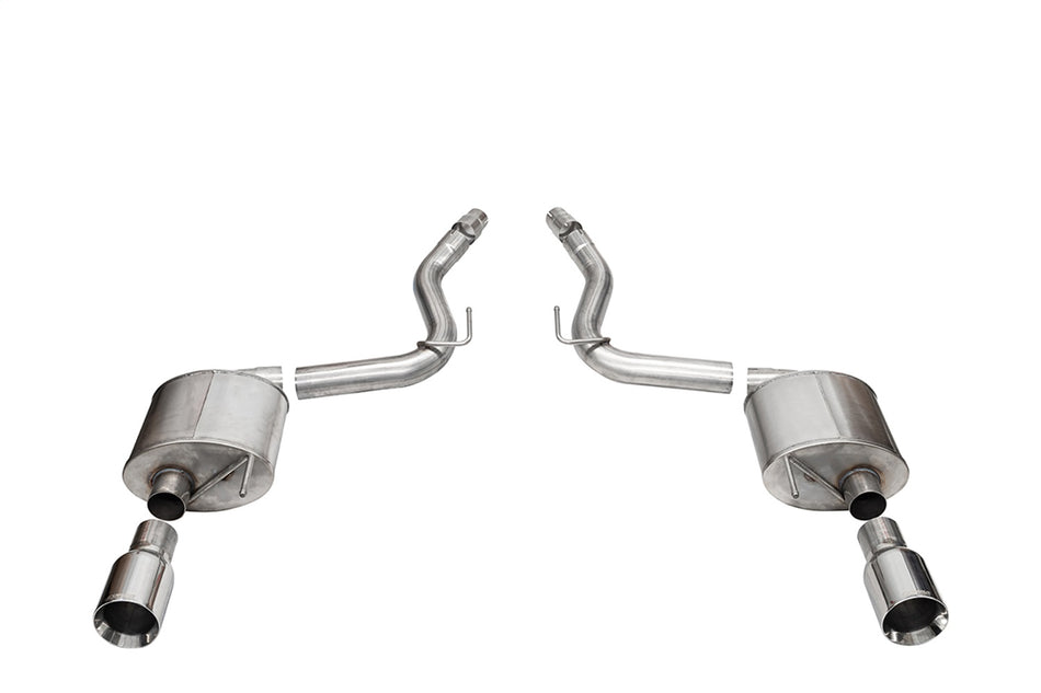 3.0in. Dual Rear Exit Axle-Back Exhaust System With 4.5in. Polished Straight Cut