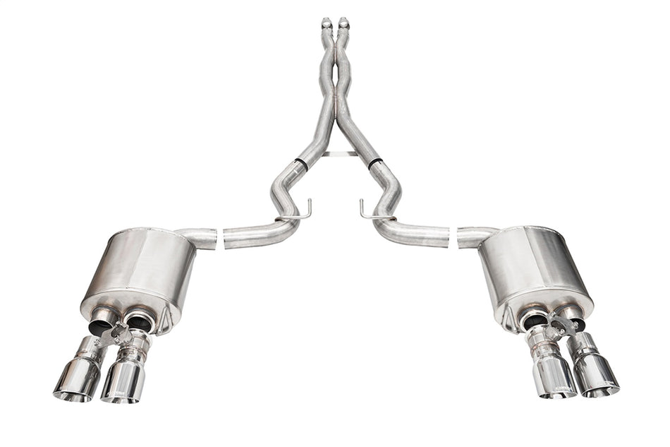 3.0in. Dual Rear Exit Cat-Back With Twin 4.0in. Polished Pro-Series Tips