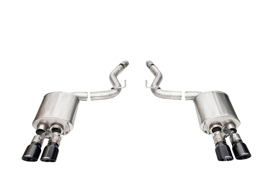 3.0in. Dual Rear Exit Axle-Back With Twin 4.0in. Black PVD Pro-Series Tips