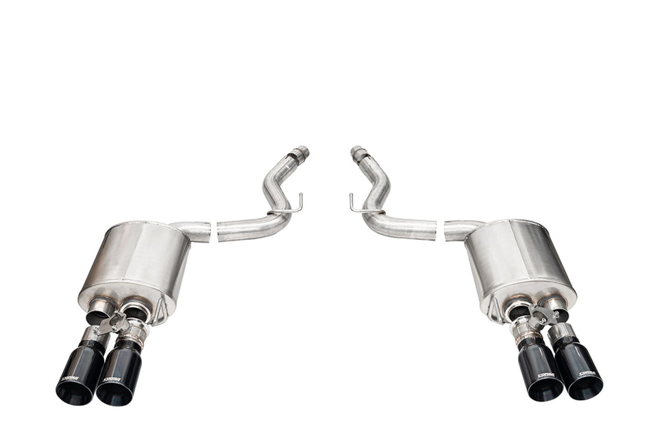 3.0in. Dual Rear Exit Axle-Back With Twin 4.0in. Black PVD Straight Cut Tips