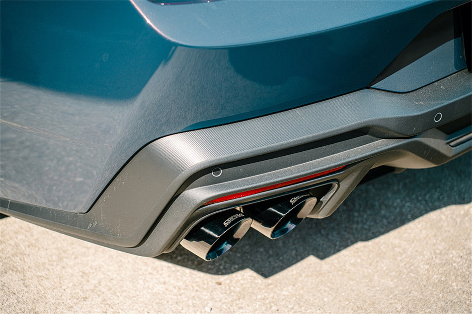 3.0in. Dual Rear Exit Cat-Back With Twin 4.5in. Black PVD Slash Pro-Series Tips