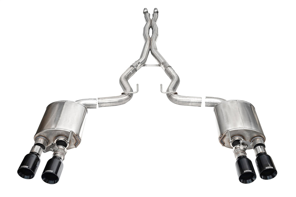 3.0in. Dual Rear Exit Cat-Back With Twin 4.5in. Black PVD Straight Pro-Series Ti
