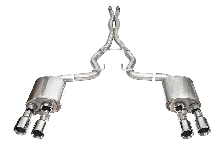 3.0in. Dual Rear Exit Cat-Back With Twin 4.5in. Polished Straight Pro-Series Tip