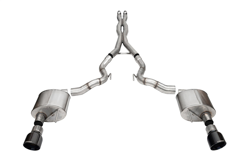 3.0in. Dual Rear Exit Cat-Back Exhaust System With 4.5in. Black PVD Pro Series T