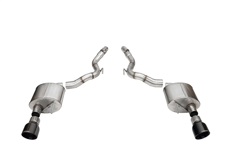 3.0in. Dual Rear Exit Axle-Back Exhaust System With 4.5in. Black PVD Pro Series