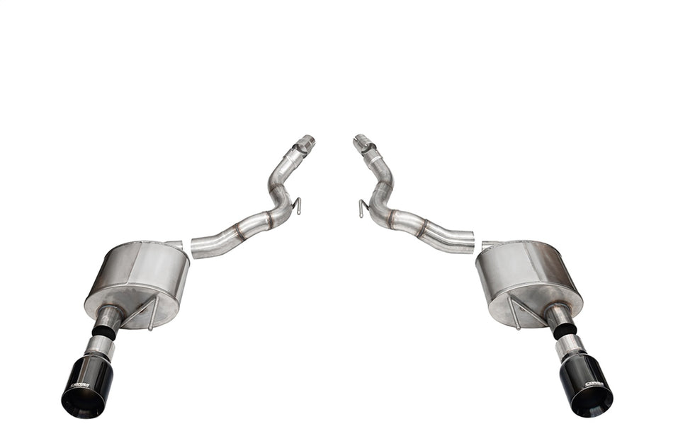 3.0in. Dual Rear Exit Axle-Back Exhaust System With 4.5in. Black PVD Straight Cu