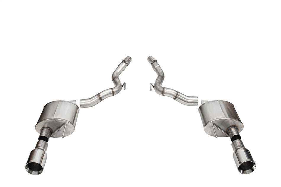 3.0in. Dual Rear Exit Axle-Back Exhaust System With 4.5in. Polished Straight Cut