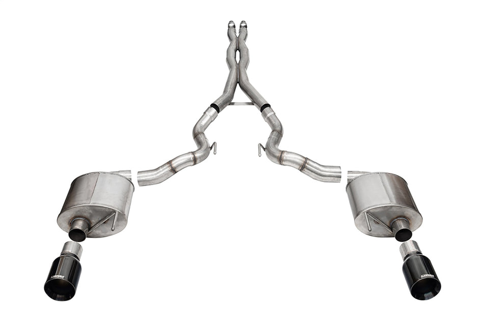 3.0in. Dual Rear Exit Cat-Back Exhaust System With 4.5in. Black PVD Straight Cut