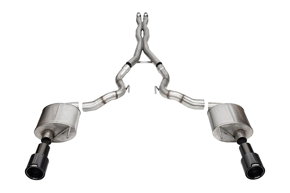 3.0in. Dual Rear Exit Cat-Back Exhaust System With 4.5in. Black PVD Straight Cut