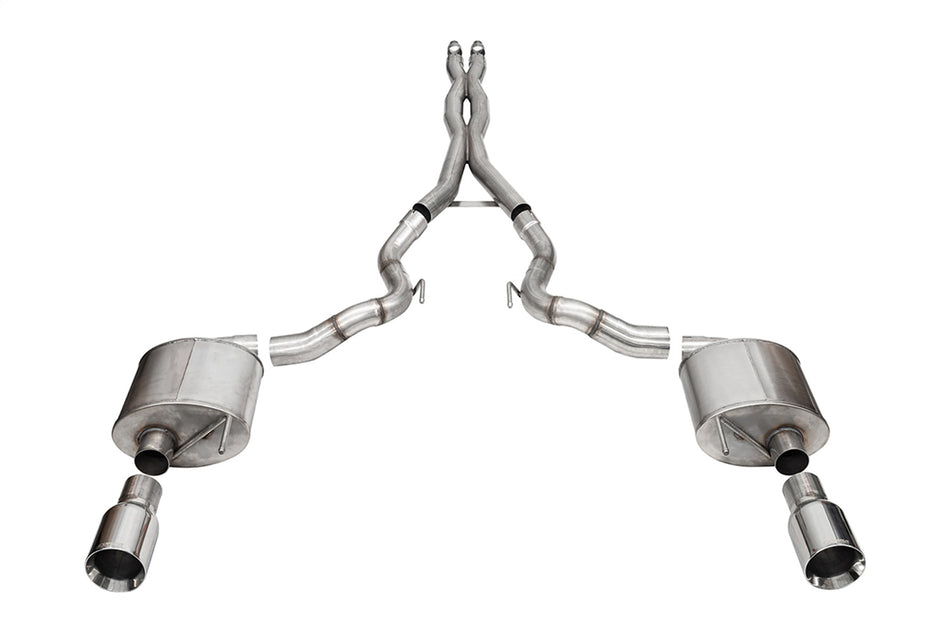 3.0in. Dual Rear Exit Cat-Back Exhaust System With 4.5in. Polished Straight Cut