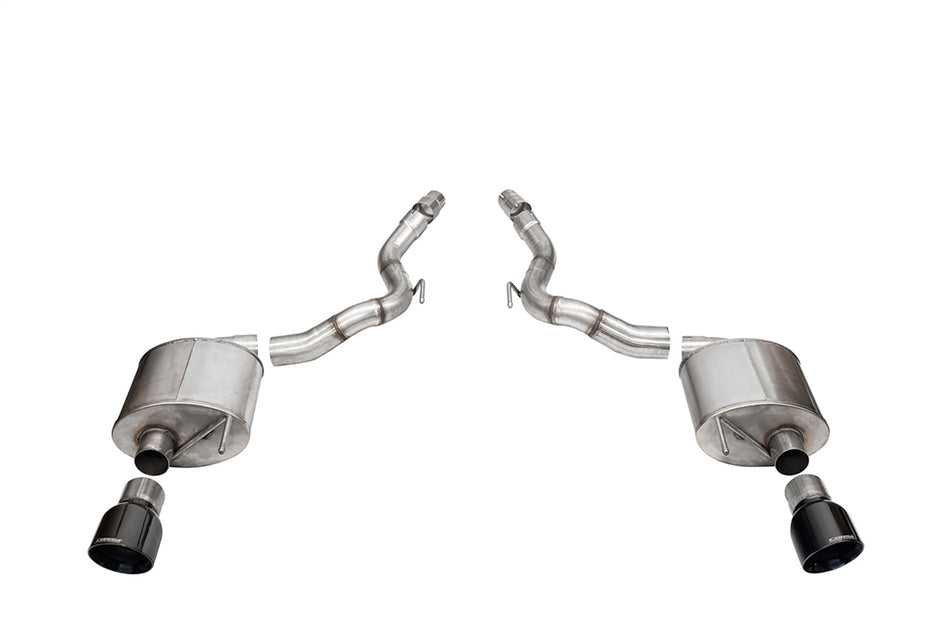 3.0in. Dual Rear Exit Axle-Back Exhaust System With 4.5in. Black PVD Pro Series