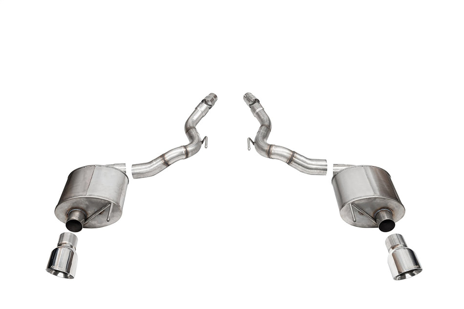 3.0in. Dual Rear Exit Axle-Back Exhaust System With 4.5in. Polished Pro Series T