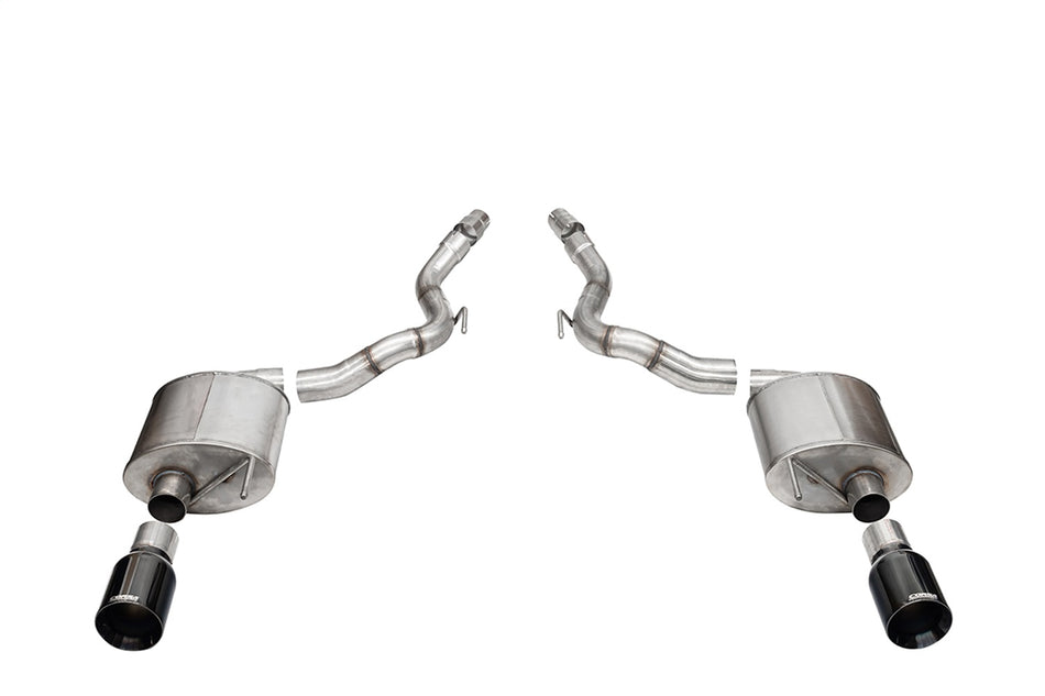 3.0in. Dual Rear Exit Axle-Back Exhaust System With 4.5in. Black PVD Straight Cu
