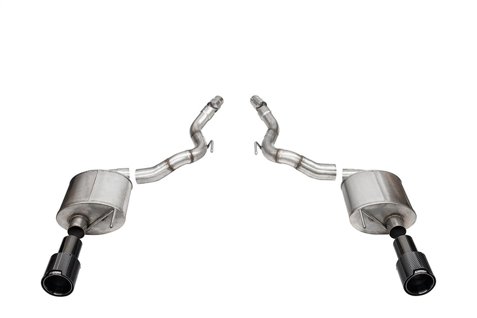 3.0in. Dual Rear Exit Axle-Back Exhaust System With 4.5in. Black PVD Straight Cu